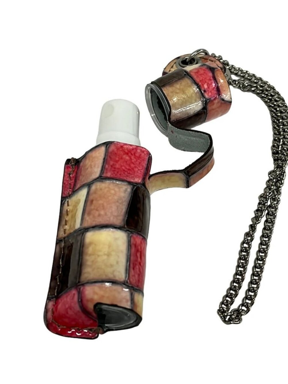 ATAO Pink Cream Multi Patent Leather Accessory Case